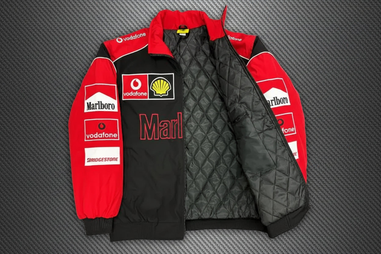 Embroidered Marlboro Racing Bomber Jacket