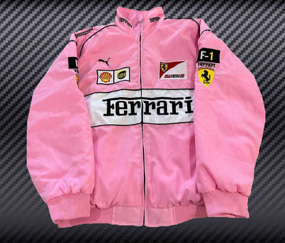 Ferrari Embroidered Racing Bomber Jacket
