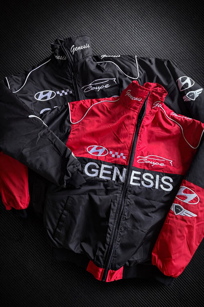 Embroidered Genesis Coupe Racing Bomber Jacket