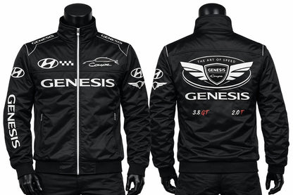Embroidered Genesis Coupe Racing Bomber Jacket