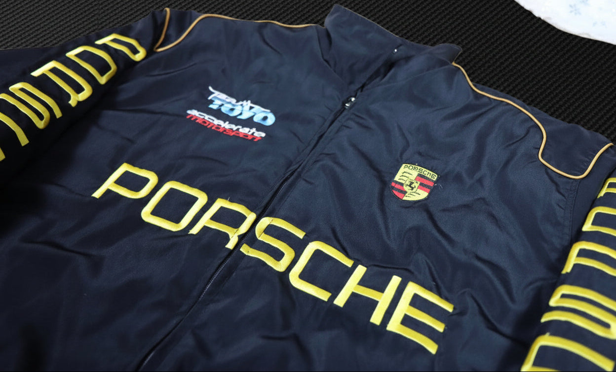 Embroidered Porsche Racing Bomber Jacket
