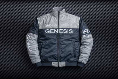 Embroidered Genesis Coupe Racing Bomber Jacket
