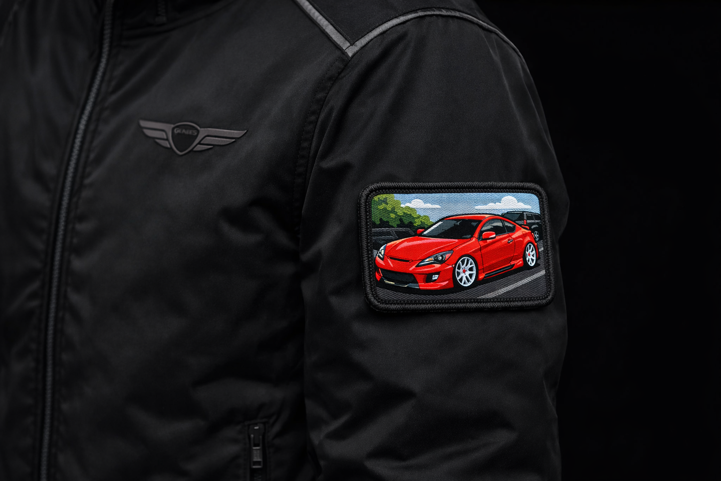 Customizable - Embroidered Genesis Coupe Racing Bomber Jacket