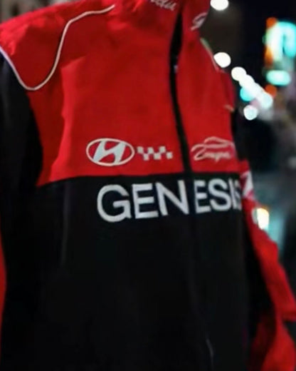 Embroidered Genesis Coupe Racing Bomber Jacket